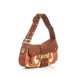 DIOR  Brown Corduroy Street Chic Columbus Shoulder Bag