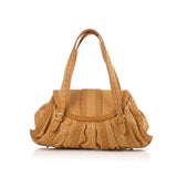 DIOR  Tan Savane Perforated Leather Shoulder Bag