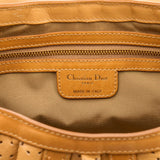 DIOR  Tan Savane Perforated Leather Shoulder Bag