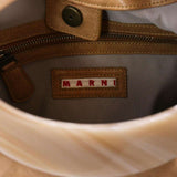 MARNI  Tan Leather Balloon Cross Body Bag
