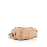 GUCCI  Beige Ostrich Britt Boston Bag