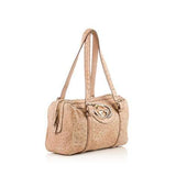 GUCCI  Beige Ostrich Britt Boston Bag