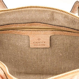 GUCCI  Beige Ostrich Britt Boston Bag