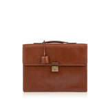 ERMENEGILDO ZEGNA  Brown Calfskin Briefcase