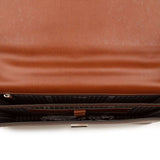 ERMENEGILDO ZEGNA  Brown Calfskin Briefcase