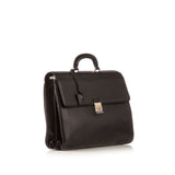 ERMENEGILDO ZEGNA  Black Leather Heritage Double Briefcase