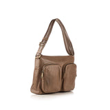 BALLY  Taupe Leather Messenger Bag