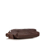 COLE HAAN  Dark Brown Leather Messenger Bag