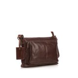 COLE HAAN  Dark Brown Leather Messenger Bag