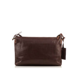 COLE HAAN  Dark Brown Leather Messenger Bag