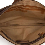 COLE HAAN  Dark Brown Leather Messenger Bag