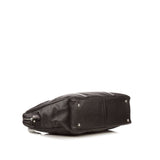 CANALI  Black Leather Briefcase
