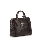 CANALI  Black Leather Briefcase
