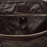 CANALI  Black Leather Briefcase