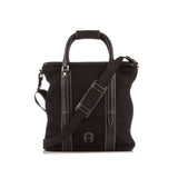 AIGNER  Black Canvas Tote Bag