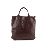 EMPORIO ARMANI  Dark Brown Leather Patent Tote