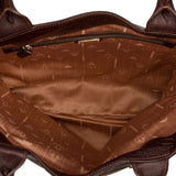 EMPORIO ARMANI  Dark Brown Leather Patent Tote