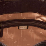 EMPORIO ARMANI  Dark Brown Leather Patent Tote