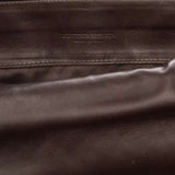 BOTTEGA VENETA  Dark Brown Intercciato Woven Top Handle Briefcase