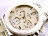 BULGARI DIAGONO CHRONOGRAPH IN STEEL AND WHITE CERAMIC AUT REF. DG37WSCVDCH/8