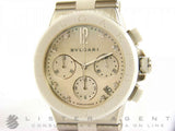BULGARI DIAGONO CHRONOGRAPH IN STEEL AND WHITE CERAMIC AUT REF. DG37WSCVDCH/8