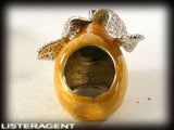 RING PEAR BY SIMON IN 925 SILVER WITH ENAMEL AND ZIRCONS