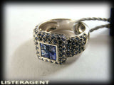 CENTOVENTUNO RING IN 18KT WHITE GOLD WITH SAPPHIRES CT. 2,30