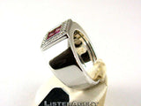 CENTOVENTUNO RING 18KT WHITE GOLD DIAMONDS CT 0,80 AND RUBIES CT. 1,60