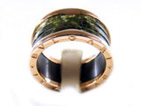 BULGARI RING BZERO1 IN 18KT ROSE GOLD AND GREEN MARBLE