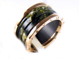 BULGARI RING BZERO1 IN 18KT ROSE GOLD AND GREEN MARBLE