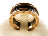 BULGARI RING BZERO1 IN 18KT ROSE GOLD AND BLACK CERAMIC