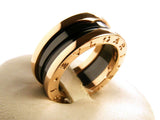 BULGARI RING BZERO1 IN 18KT ROSE GOLD AND BLACK CERAMIC