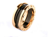 BULGARI RING BZERO1 IN 18KT ROSE GOLD AND BLACK CERAMIC