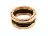 BULGARI RING BZERO1 IN 18KT ROSE GOLD AND BLACK CERAMIC
