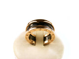 BULGARI RING BZERO1 IN 18KT ROSE GOLD AND BLACK CERAMIC