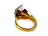 GUCCI RING CHIODO COCKTAIL IN 18KT YELLOW GOLD AND FUMÈ QUARTZ