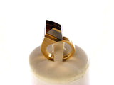 GUCCI RING CHIODO COCKTAIL IN 18KT YELLOW GOLD AND FUMÈ QUARTZ