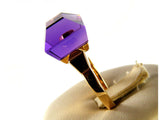 GUCCI RING CHIODO IN 18KT YELLOW GOLD AND AMETHYST