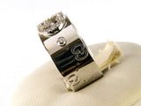 GUCCI RING ICON 9MM IN 18KT WHITE GOLD AND DIAMONDS