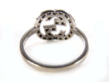 GUCCI RING HOOPS IN 18KT WHITE GOLD AND DIAMONDS