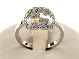 GUCCI RING HOOPS IN 18KT WHITE GOLD AND DIAMONDS