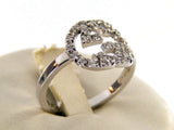 GUCCI RING HOOPS IN 18KT WHITE GOLD AND DIAMONDS