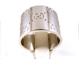 GUCCI RING GG RING 18KT WHITE GOLD