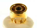GUCCI RING HORSEBIT IN 18KT YELLOW GOLD AND EYE OF TIGER