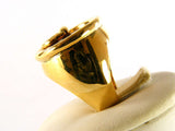 GUCCI RING HORSEBIT IN 18KT YELLOW GOLD AND EYE OF TIGER