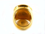 GUCCI RING HORSEBIT IN 18KT YELLOW GOLD AND EYE OF TIGER