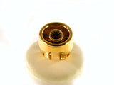 GUCCI RING HORSEBIT IN 18KT YELLOW GOLD AND EYE OF TIGER