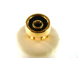 GUCCI RING HORSEBIT IN 18KT YELLOW GOLD AND ONYX SIZE 12