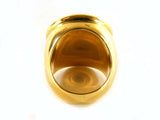 GUCCI RING HORSEBIT IN 18KT YELLOW GOLD AND ONYX SIZE 12