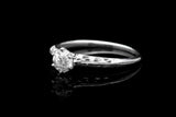 Edwardian 0.45 Carat Diamond Filigree Solitaire Ring in Platinum